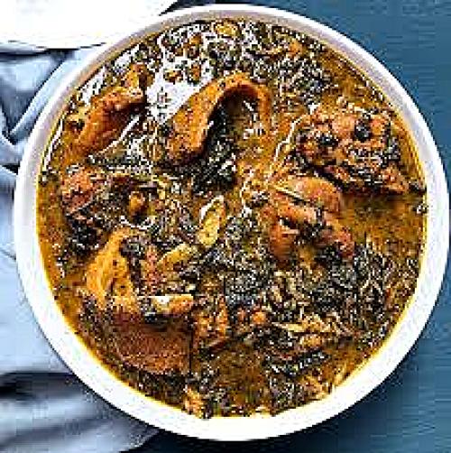 Semo/Eba and Bitterleaf Soup