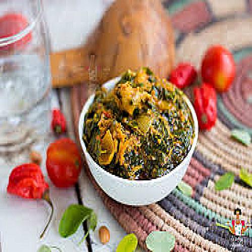 Moringa soup (zogale soup)