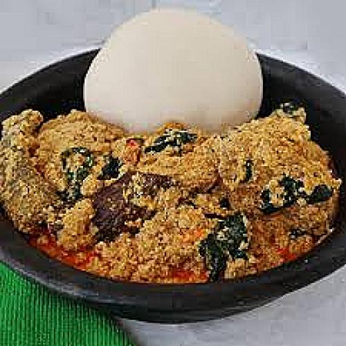 Pounded Yam/Wheat and Egusi